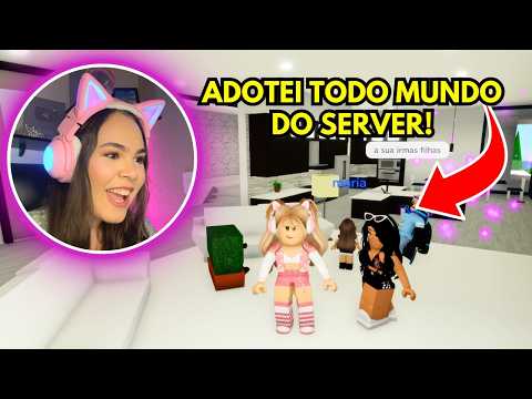 VIREI MÃE?! ADOTEI TODO MUNDO no BROOKHAVEN😂😳😱 - ROBLOX