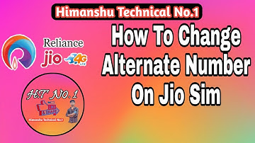 How to change alternate number on jio sim || जिओ के सिम में अल्टरनेट नंबर को कैसे बदले ||