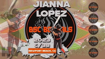2023 Jianna Lopez Catcher and First Base/Third Base, Softball Skills Video - BSC Bengal