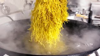 ２８人分の塩焼きそばを一気に作る調理動画【まかない】  Stir-Fried Noodles with vegetables Pyramid style for 28 people