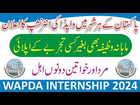 Wapda Internship Program 2024 - How to Online Apply for Wapda Internship 2024- Wapda Internship 2024