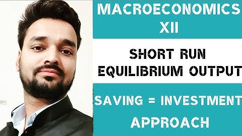 Saving & Investment Approach of Equilibrium- Short Run Equilibrium Output -(Part-3)- Macroeconomics