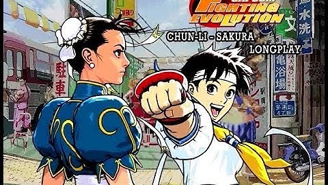 Capcom Fighting Evolution [PS2] Arcade Mode - Chun-Li & Sakura