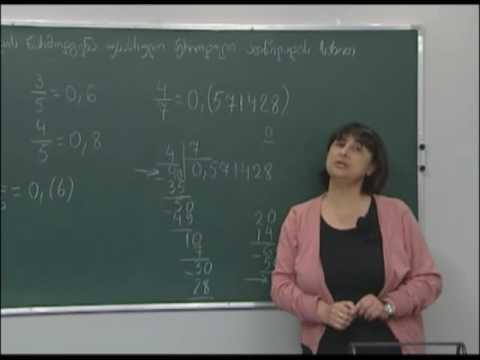 წილადი. წილადის წარმოდგენა უსასრულო პერიოდული ათწილადის სახით