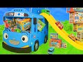 Çocuklar için mavi otobüs oyun evi