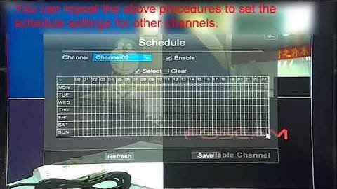 Video tutorial of Foscam NVR - How to set scheduled record for your NVR on a monitor