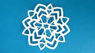 How to make a snowflake with paper. Paper snowflake tutorial.