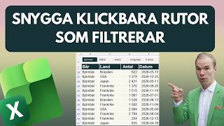 Skapa Klickbara Rutor att Snabbt Filtrera Data i Excel