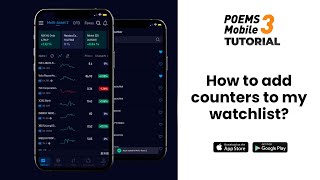 How to add counters to my watchlist? screenshot 1