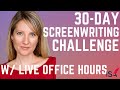 Message from molly the 30day screenwriting challenge with live office hours