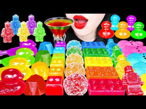 <strong>ASMR</strong> RAINBOW DESSERTS KOHAKUTO, <strong>COLOR</strong> DRINKS 무지개 디저트 먹방 코하쿠토 핍스 마시멜로우 신기한 물 먹방 EAITNG SOUNDS MUKBANG
