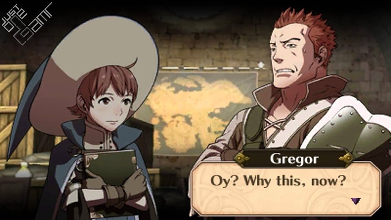 Rank C, B, and A support conversations between Gregor and Ricken.Game being...