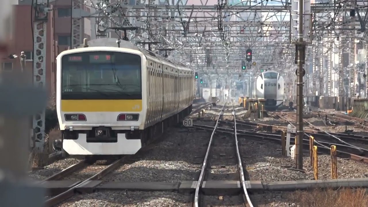 錦糸町】中央・総武線各駅停車 E231系 総武線快速E235系 成田