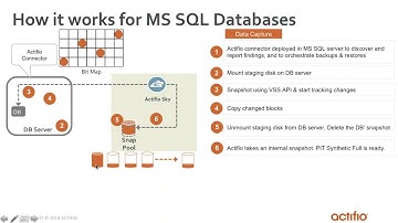 How does Actifio work for MS SQL Databases?