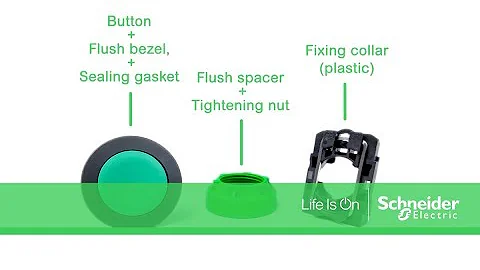How to assemble Harmony XB5 Flush mounting plastic solutions