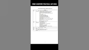 Fbise Computer 9th Practical Paper 2024 - Federal Board Exam