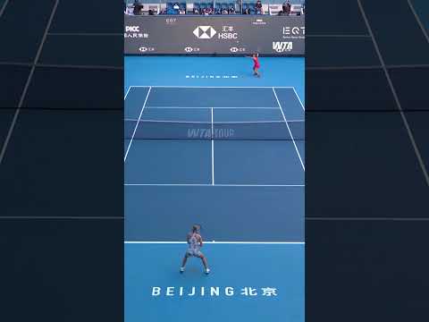 Video Look at that power from Zheng Zheng Qinwen in the lead against Bouzkova in Beijing!