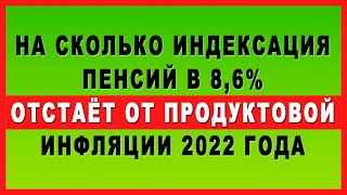 На сколько индексация пенсий в 8,6% отстаёт от продуктовой инфляции 2022 года