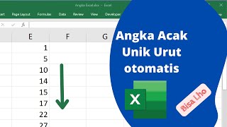 Membuat Angka Acak Unik Urut Dari Kecil pada Excel