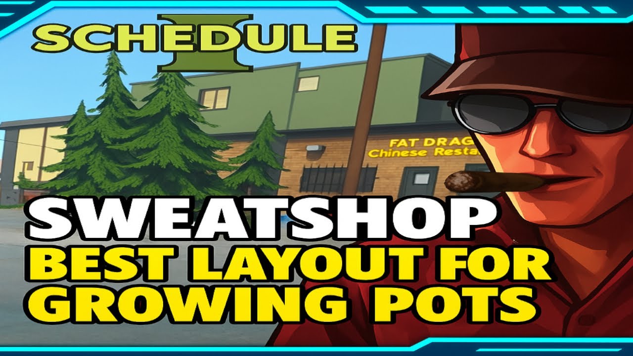 Schedule I - Sweatshop Best growpots layout I could get? | Let's play 