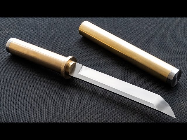 Knife Making - Brass Tube Knife from Plumbing Pipes 