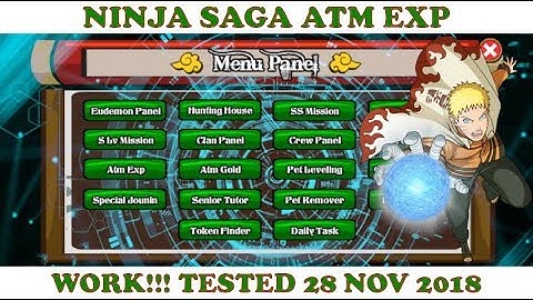 NINJA SAGA - CHEAT ATM EXP [TESTED NOVEMBER 2018 WORKING]