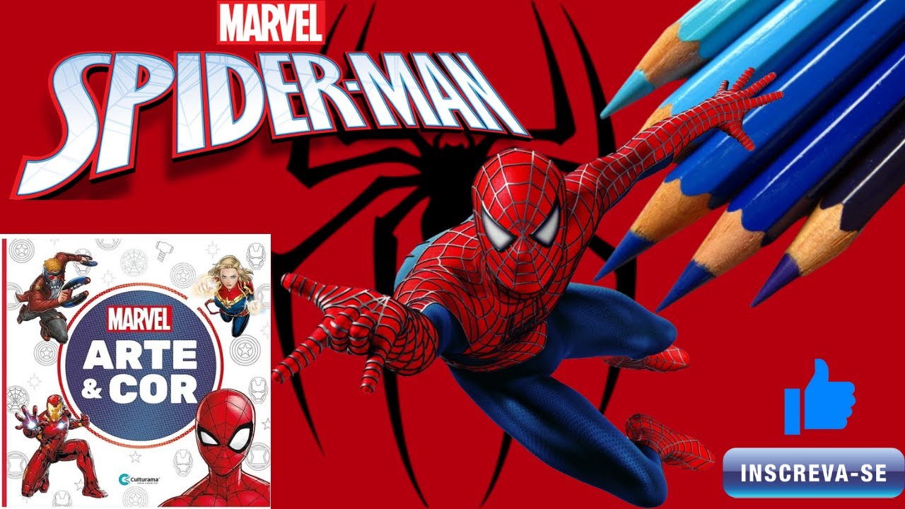 Colorindo Homem-aranha - Livro Marvel Arte e Cor da Culturama - YouTube