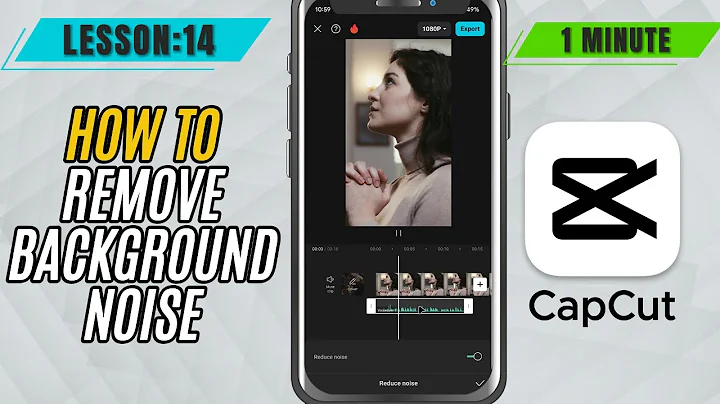 How to Remove Background Noise in CapCut Mobile - Lesson 14 CapCut Mobile Tutorial