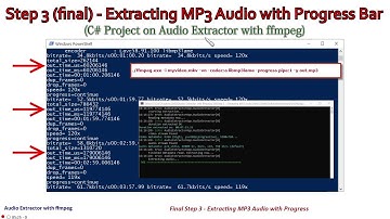 Final Step 3 - Extracting MP3 Audio with Progress | C# Console Project on Extracting Audio