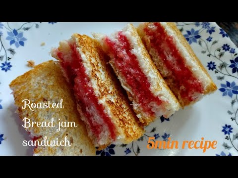 Roasted Bread Jam Recipe | Jam Sandwich Recipe |Veggie Cooking