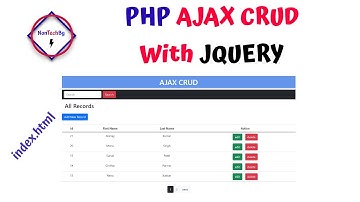PHP Mysql Jquery Ajax CRUD Operation BY NonTechBg |