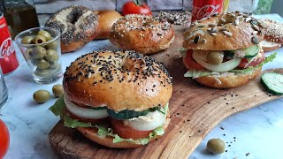 Bagel recipe خبز الباغيل أو البجيل الأمريكي