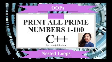 Nesting of Loops- C++ Program to print Prime numbers in a given range. Object Oriented Programming
