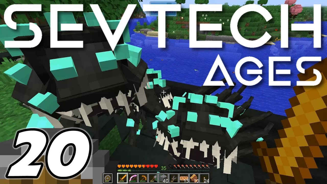 gaming logo Minecraft Sevtech: Ages - RAIDING A SHOGGOTH LAIR (Modded Survival) - Ep. 20