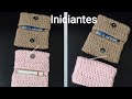 #video Carteira de crochê fácil com barbante  passo a passo crochet bag
