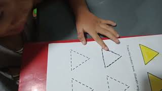trace the triangle 📐▶️ How Salaar Trace A Triangle Shape Cutebaby Tracing Howtotracetriangle Learning