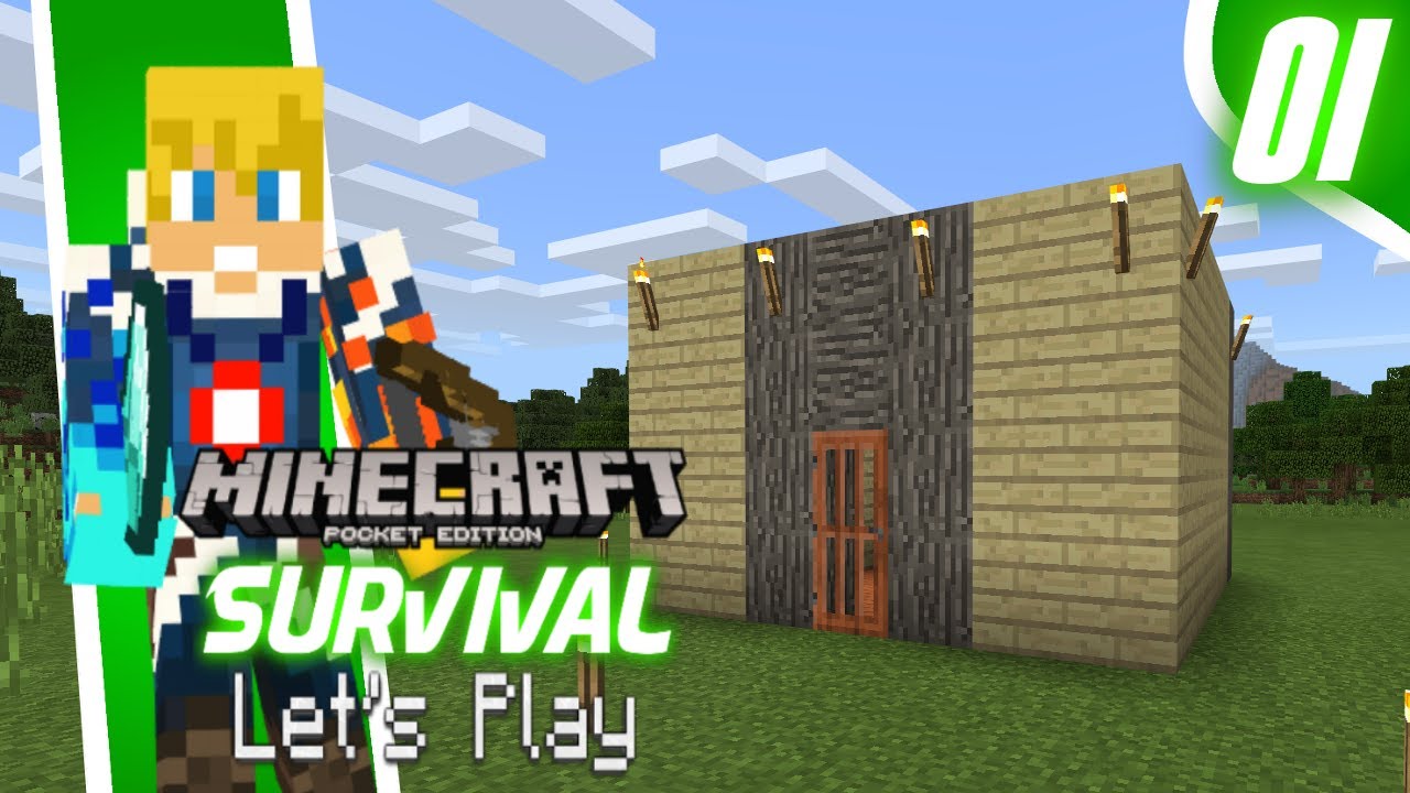 FIRST NIGHT - MINECRAFT PE 1.1 SURVIVAL LET'S PLAY - EPISODE 1 - (W10 ...