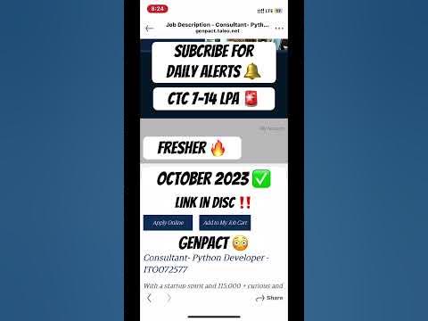 Genpact Python Fresher ️ #freshers - YouTube