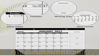 Desk Calendar 2023 - January 2023- June 2024,18-Month Large Desk/Wall Calendars,17''X 12'',Perfect