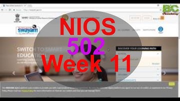 NIOS D.EL.ED Swayam MCQ test week 11 , Course 502 || Solved all answer