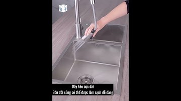 Vòi Rửa Chén Nóng Lạnh Dây Rút Inox 304 Mờ Lanka VRCNL03