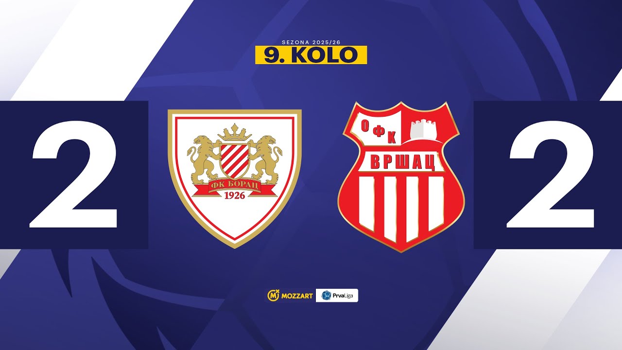 MBPLS 2025/26 - 9.Kolo: BORAC 1926 – OFK VRŠAC 2:2 (1:2)