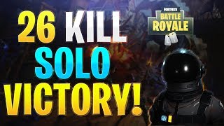 26 KILL SOLO VICTORY! SOLO World Record Attempt #1! (Fortnite Battle Royale)