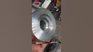 Final processing of the flange before broach, metal processing cnc #shorts