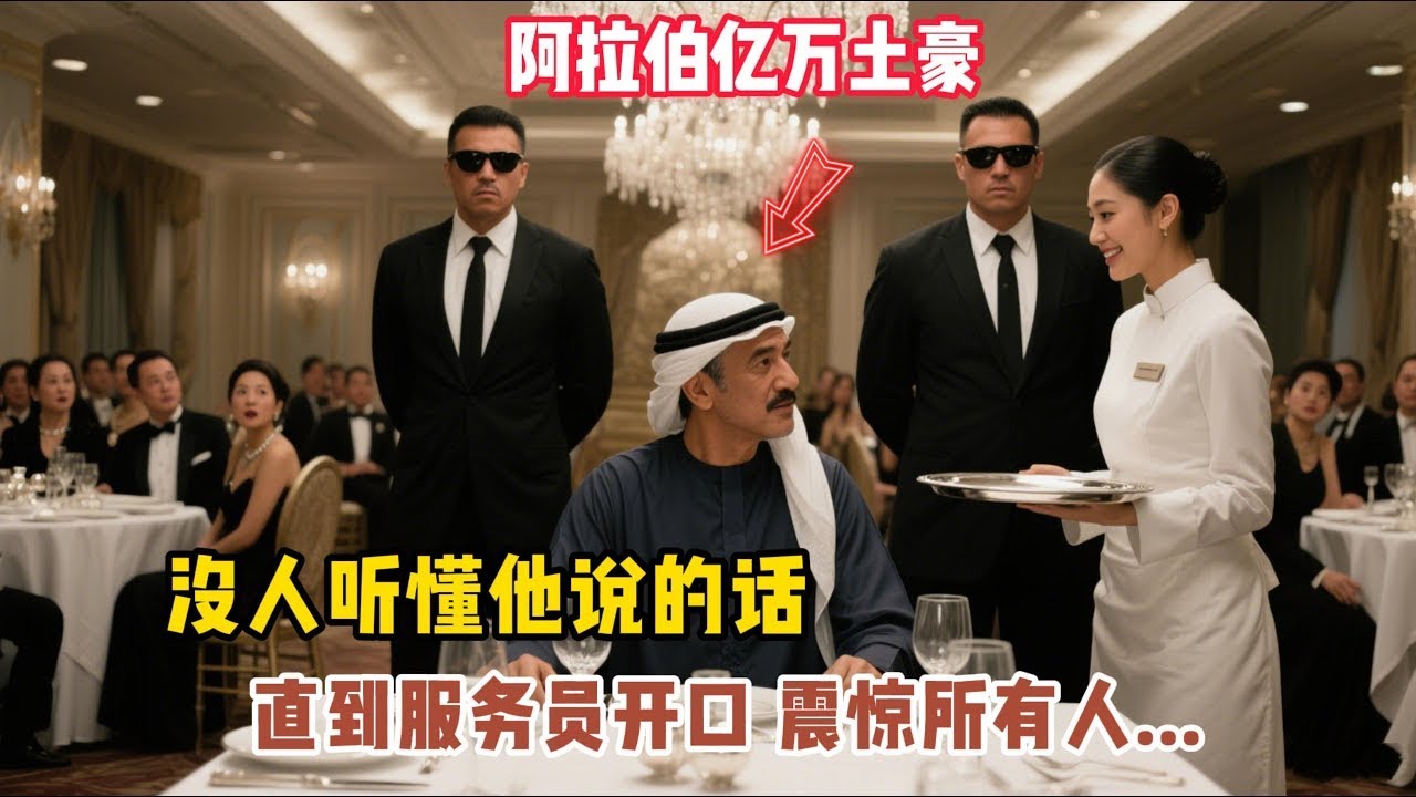 名流宴會上，沒人聽懂這位阿拉伯億萬富翁的話，直到服務員說出阿拉伯語，震驚所有人     