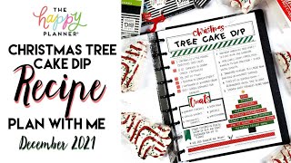 RECIPE PLAN WITH ME| The Happy Planner| Recipe Planner| Little Debbie Christmas Tree Cake Dip