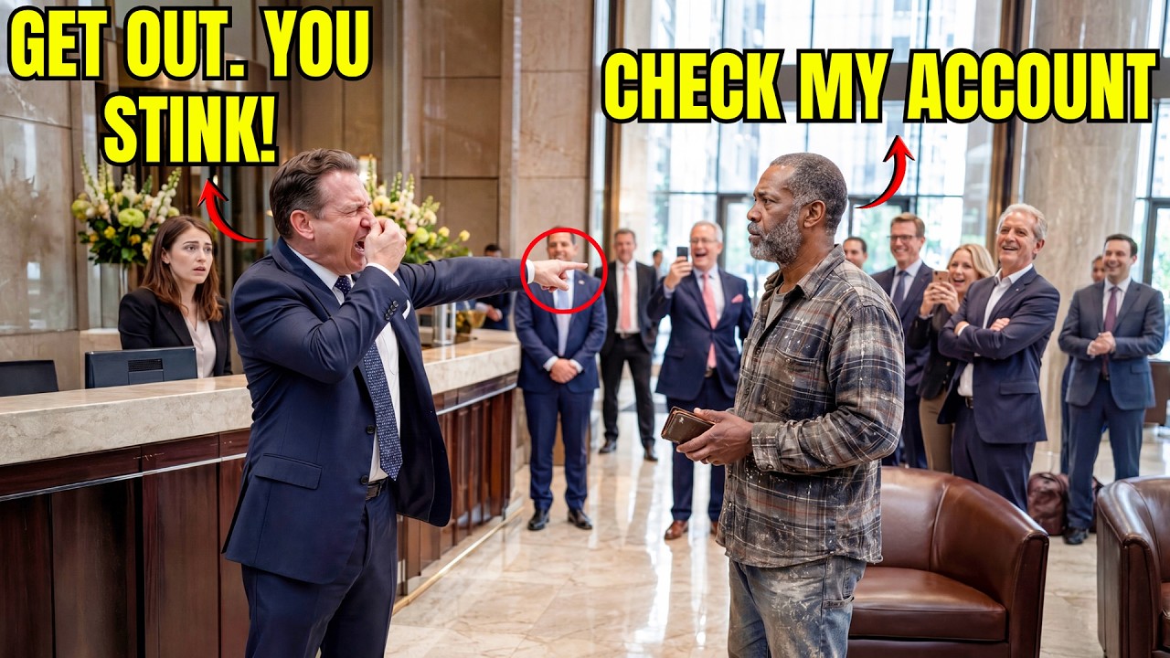 I watched a bank manager humiliate a man in dirty work boots, calling him a stray dog and telling him to get hosed down at a homeless shelter. The whole lobby laughed. The man didn’t argue. He...