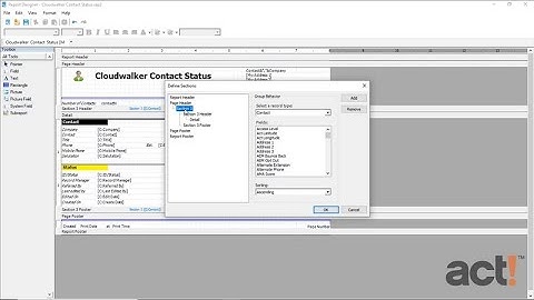 Act! Premium Training Videos - Creating Report Templates