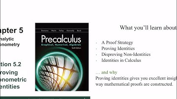Proving Trigonometric Identities (Section 5.2)