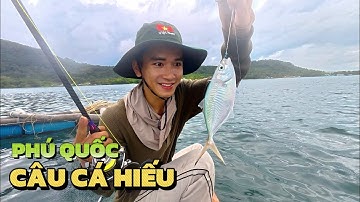 Câu cá biển Phú Quốc, câu dính cá Hiếu kéo đã tay - món cá Hiếu nướng muối ớt thơm nức mũi